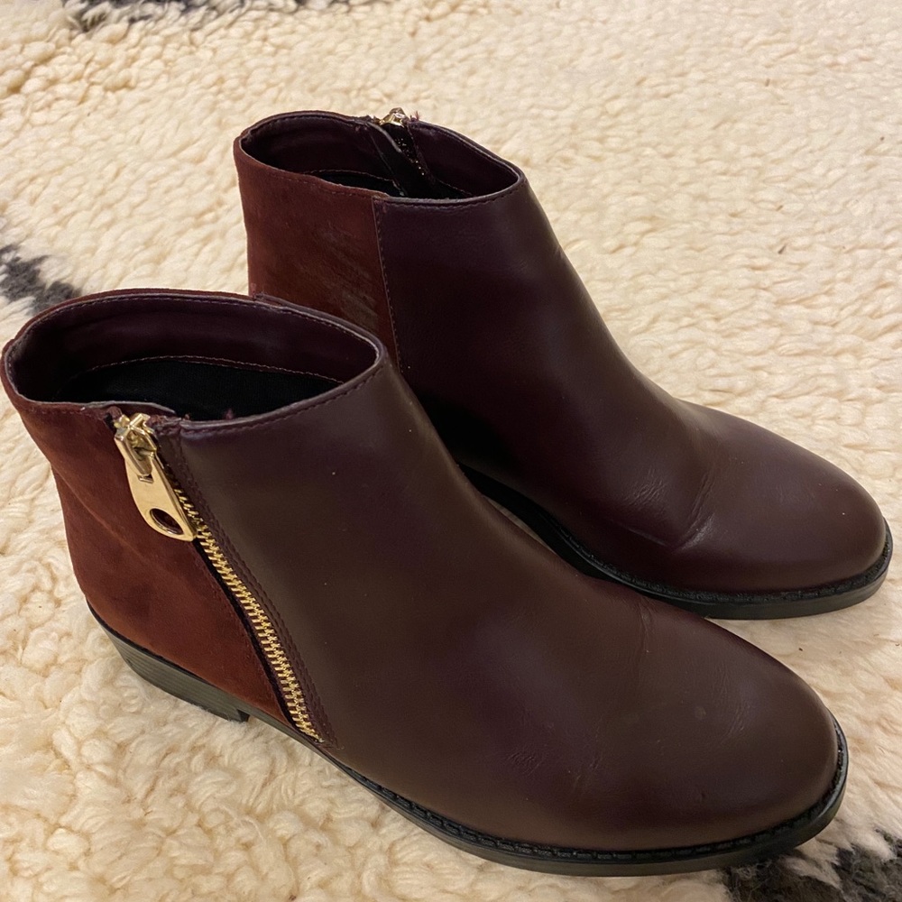 Suede / Leather Ankle Boots